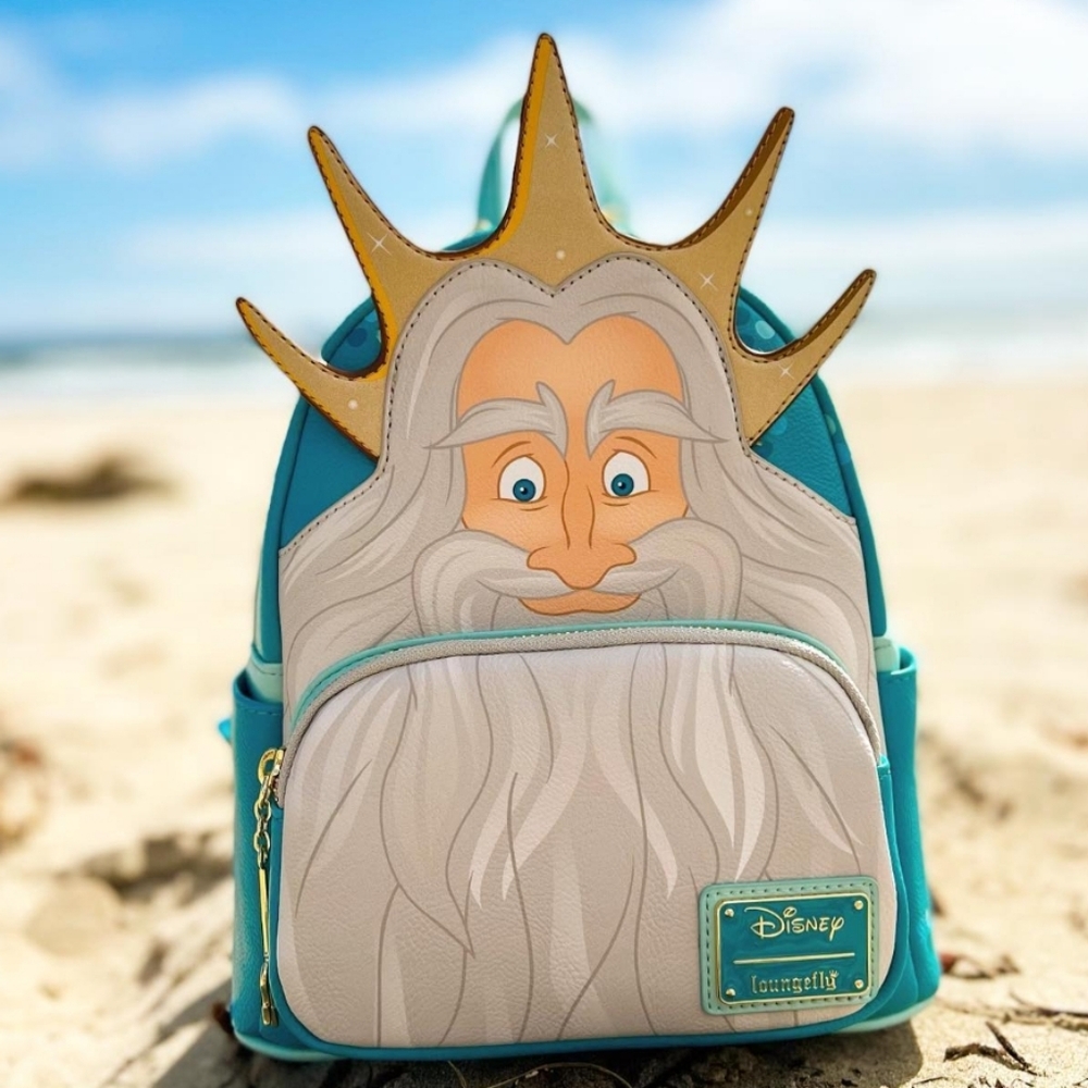 NWT Loungefly Disney King Triton Cosplay Mini Backpack